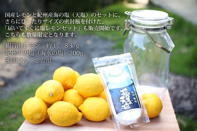 塩レモン（観音山レモンと紀州産海の塩のみで製造）